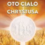 Baner na Boże Ciało "Oto ciało Chrystusa"150x150 cm