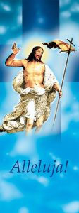 Baner na Wielkanoc "Alleluja!" 75x200cm