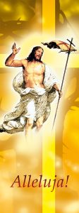 Baner na Wielkanoc "Alleluja!" 75x200cm