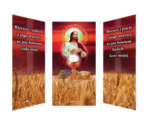 Zestaw trzech banerów na Boże Ciało
