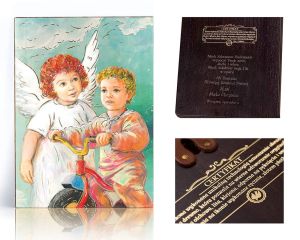 Ikona religijna Anioł Stróż dla dzieci