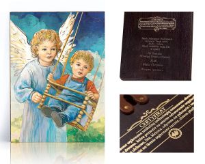 Ikona religijna Anioł Stróż dla dzieci