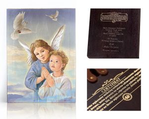 Ikona religijna Anioł Stróż  dla dzieci