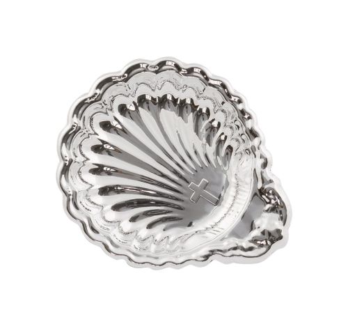 Naczynie na wodę święconą plastik kolor srebrny