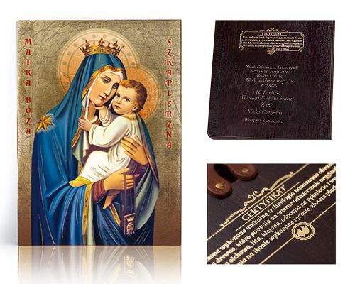Ikona religijna Matka Boża Szkaplerzna - Matka Boża z góry Karmel - dedykacja / własny tekst