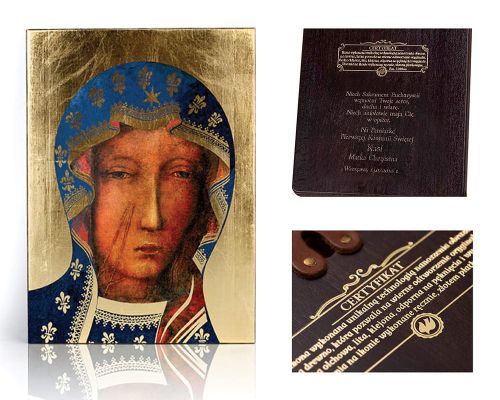 Ikona religijna Matka Boża Częstochowska - dedykacja / własny tekst