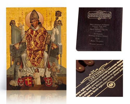 Ikona religijna Święty Stanisław - dedykacja / własny tekst
