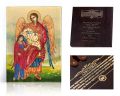 Ikona religijna Archanioł z dziewczynką - dedykacja / własny tekst