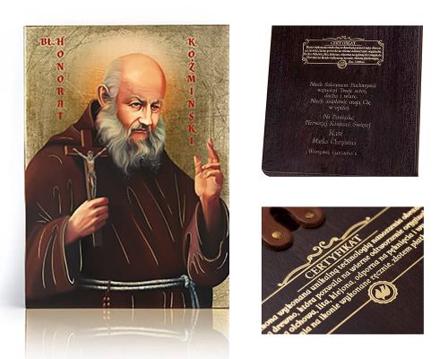 Ikona religijna Błogosławiony Honorat Koźmiński - dedykacja / własny tekst