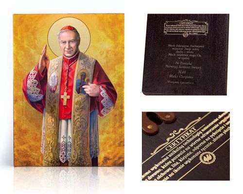 Ikona religijna Błogosławiony Kardynał Stefan Wyszyński - dedykacja / własny tekst