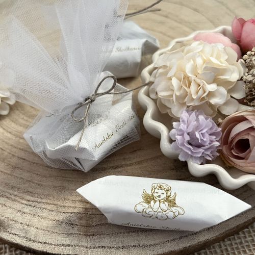 Anielskie słodkości - krówki, idealne podziękowanie dla gości.