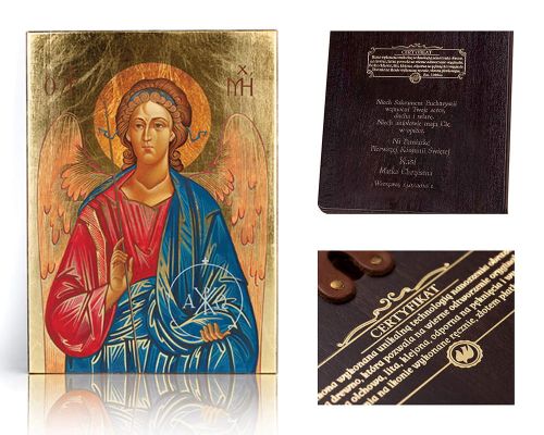 Ikona religijna Archanioł Michał - dedykacja / własny tekst