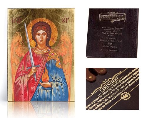 Ikona religijna Archanioł Uriel - dedykacja / własny tekst