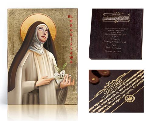 Ikona religijna Błogosławiona Bronisława - dedykacja / własny tekst
