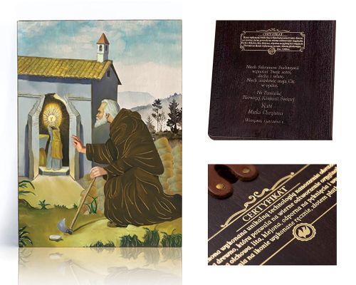 Ikona religijna Święty Gracjan - dedykacja / własny tekst