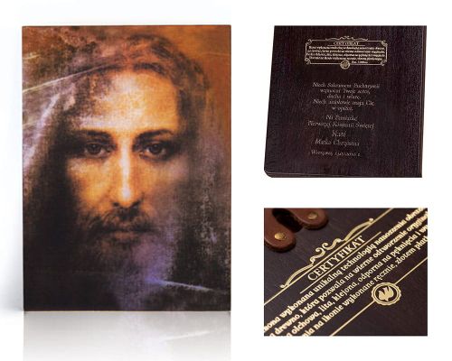 Ikona religijna Całun Turyński - dedykacja / własny tekst