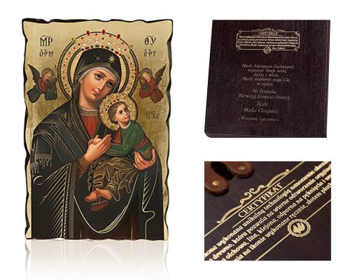 Ikona religijna z Matką Boską Nieustającej Pomocy