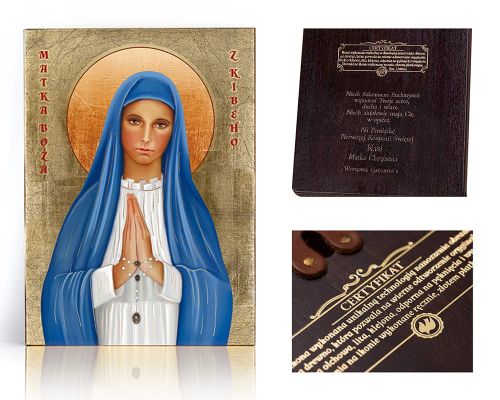 Ikona religijna Matka Boża z Kibeho - Rwanda (Afryka) - dedykacja / własny tekst