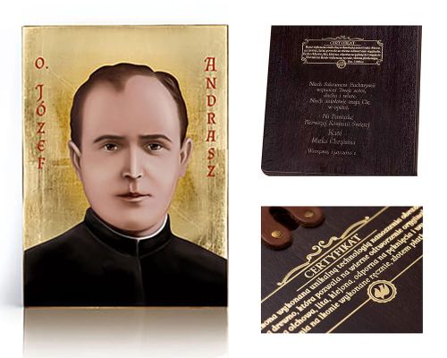 Ikona religijna Ojciec Józef Andrasz - dedykacja / własny tekst