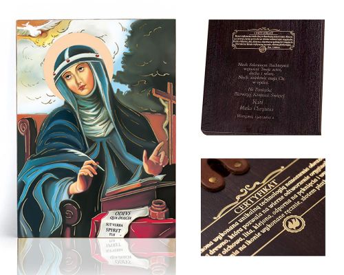 Ikona religijna Święta Brygida - dedykacja / własny tekst
