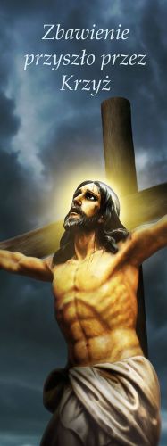Baner na Wielki Post "Zbawienie przyszło przez.." 75x200cm