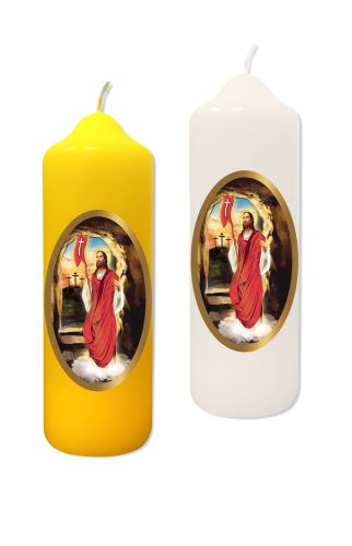 Świeca wielkanocna Jezus Zmartwychwstały