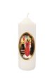 Świeca wielkanocna Jezus Zmartwychwstały - biała
