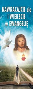 Baner na Wielki Post "Nawracajcie się i.." 75x200cm