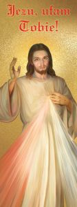 Baner religijny Jezu Ufam Tobie! 75x200 cm