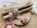Świeca komunijna BOHO + pudełko
