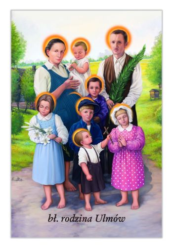 Obrazki święte i modlitwa Rodzina Ulmów