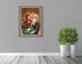 Obraz religijny na płótnie Święty Krzysztof - rama ornamentowa