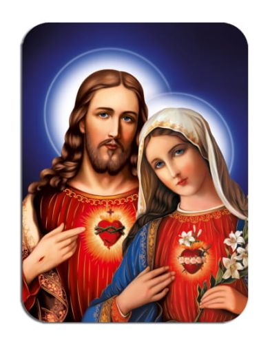 Magnesy religijne Serce Jezusa i Serce Maryi  - 10 sztuk