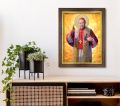 Obraz Błogosławiony Kardynał Stefan Wyszyński - rama drewniana ze złotym paskiem