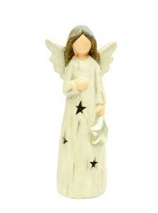 Anioł gwiazda figurka led 24 cm