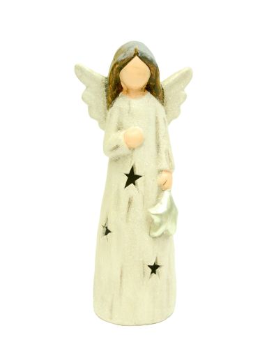 Anioł gwiazda figurka led 24 cm