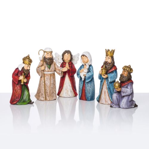 Szopka bożonarodzeniowa - figurki Świętej Rodziny - Trzej Królowie 19 cm