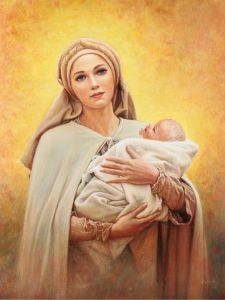 Plakat Religijny Matka Boża i Dzieciątko Jezus