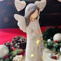 Anioł gwiazda figurka led 24 cm