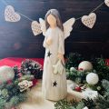 Anioł gwiazda figurka led 24 cm