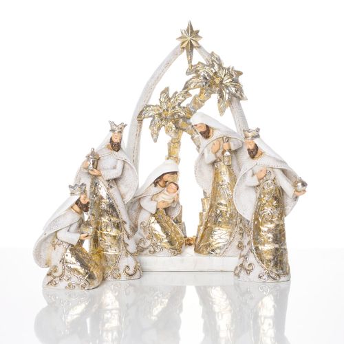 Szopka bożonarodzeniowa - figurki 26 cm - Święta Rodzina - Trzej Królowie