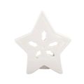 Świecznik porcelanowy biały gwiazda