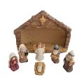 Szopka Bożonarodzeniowa z 6 figurkami ze sztucznego kamienia