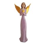 Anioł  fioletowa sukienka figurka 22 cm
