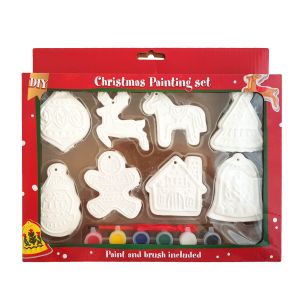 Zestaw do malowania zawieszki świąteczne z farbkami