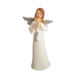Aniołek z trąbką figurka 15 cm