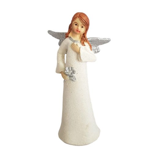 Aniołek z różą figurka 15 cm