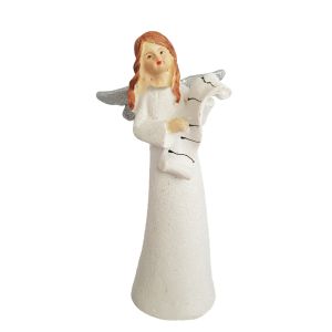 Aniołek z papirusem figurka 15 cm