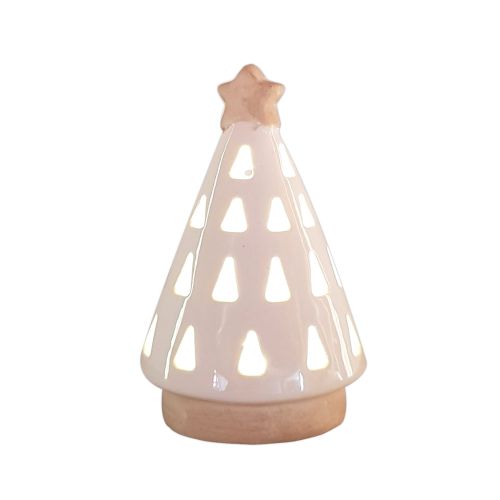 Choinka porcelanowa led biała