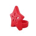 Świecznik porcelanowy gwiazda czerwony